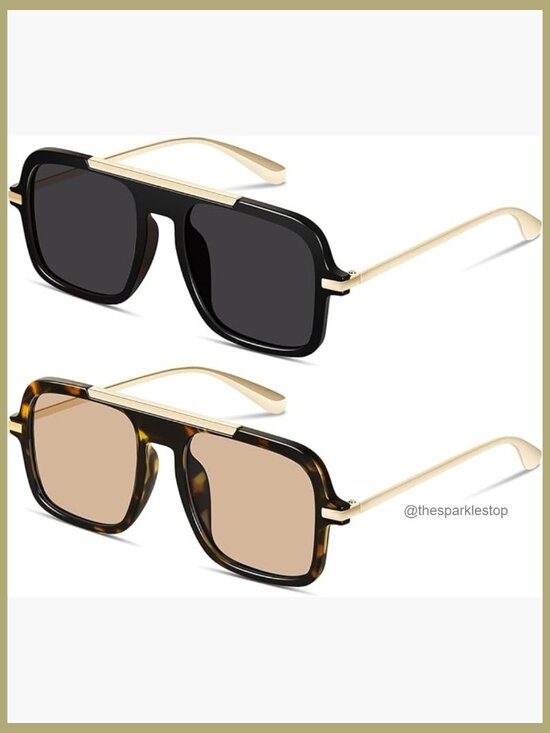 Retro Aviator Sunglasses Metal Frame UV400 Protection Lightweight main image 4